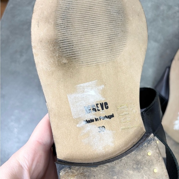 Maeve Anthropologie black leather fishman strappy sandals size EU 39/US 8.5 - Picture 4 of 5